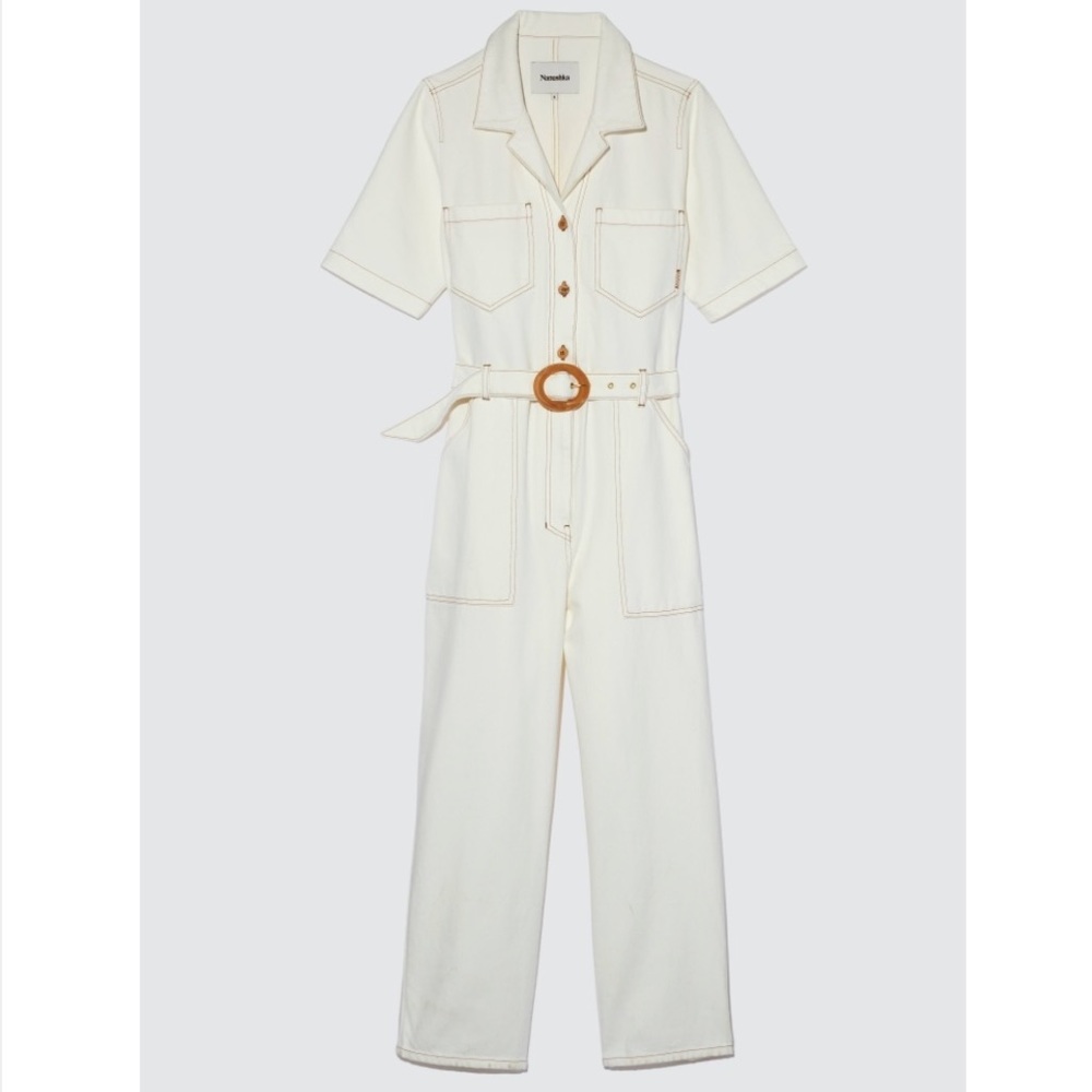Nanushka Arlo Denim Jumpsuit